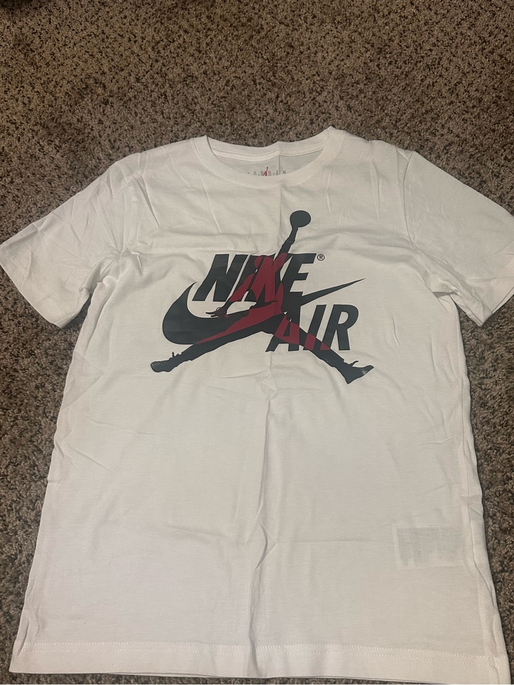 Jordan Boys Youth L Nike Air Jumpman Graphic T-Shirt White Like New